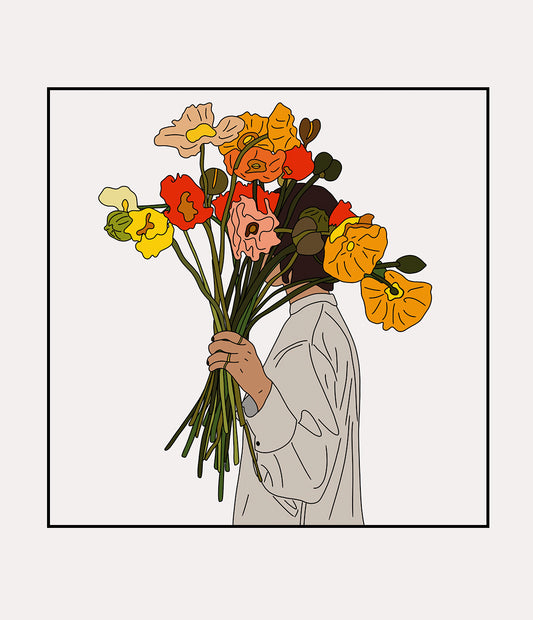 Illustration Femme en fleurs