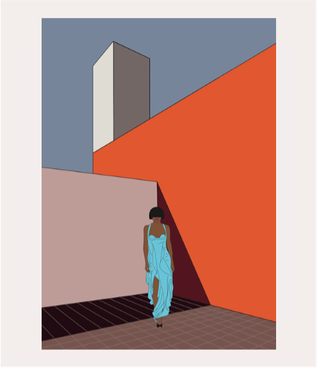 Illustration Orange bleutée