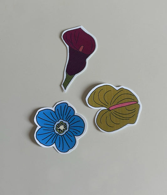 Lot de 3 stickers - Moments Fleuris