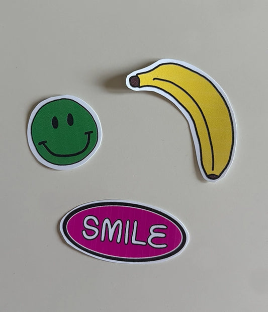 Lot de 3 stickers - Sourire