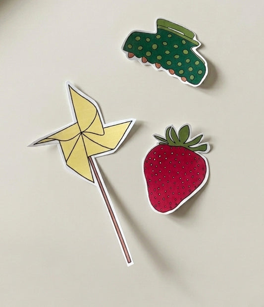 Lot de 3 stickers - Retour en enfance